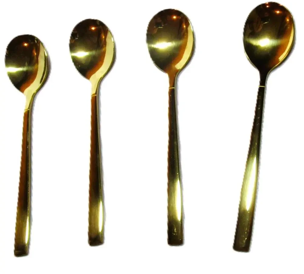 Berglander Gold Titanium Teaspoons Set of Four Stainless Steel 6 Inches Long